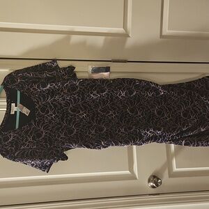 NWT Motherhood Maternity Size 3XL Navy Lace Gender Reveal Ruched Stretch Dress